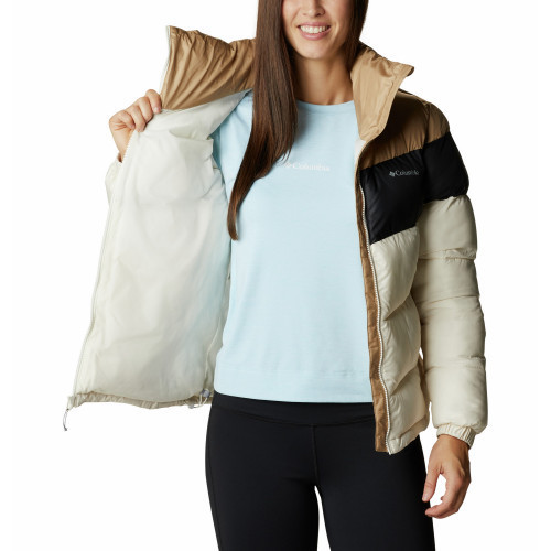 Куртка утепленная женская Columbia Puffect Color Blocked Jacket молочный - фото 5 - id-p212948883