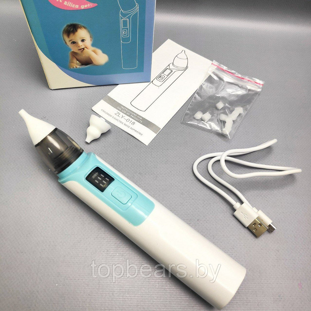 Аспиратор назальный для детей Childrens nasal aspirator ZLY-018 (6 режимов работы) / Бесшумный соплеотсос - фото 3 - id-p209905524