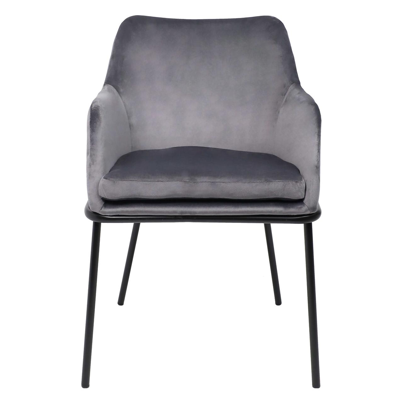 Кресло AV 318, темно-серый бархат H-15/черный - фото 2 - id-p212949411