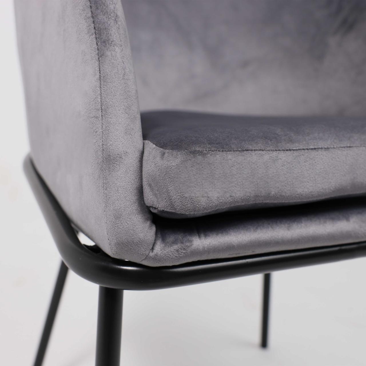 Кресло AV 318, темно-серый бархат H-15/черный - фото 5 - id-p212949411