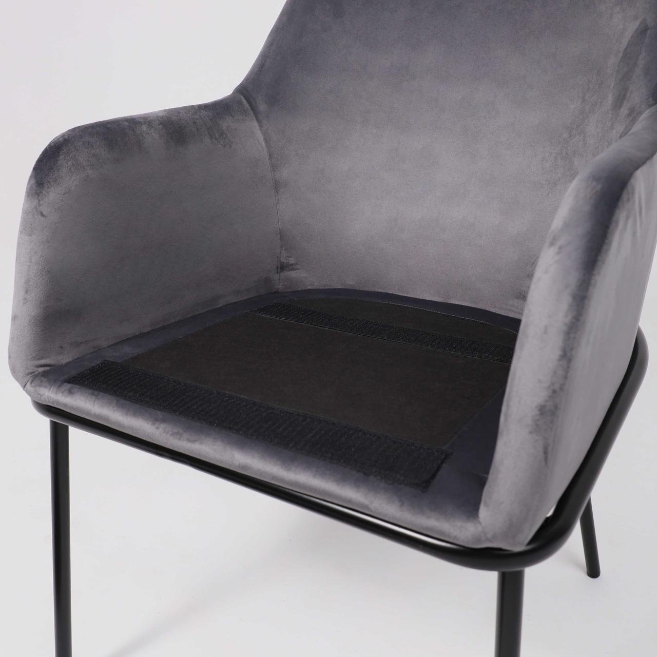 Кресло AV 318, темно-серый бархат H-15/черный - фото 9 - id-p212949411