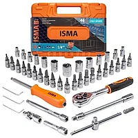 Набор инструмента 46пр. ISMA ISMA-2462-5 EURO 1/4''(6-гран.)(4-14мм)