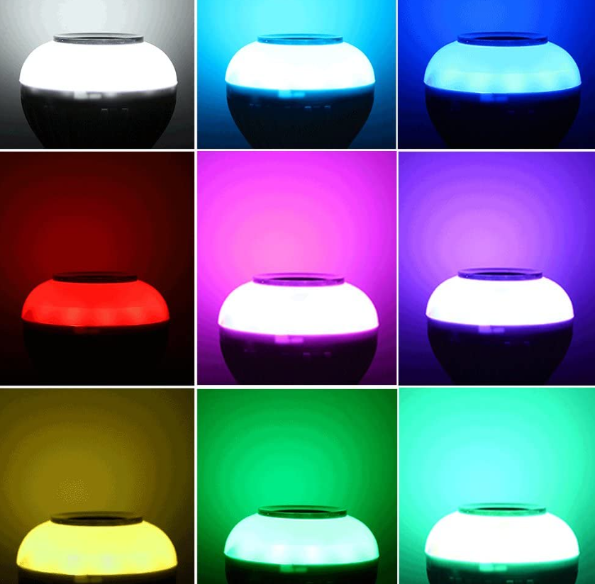 Музыкальная мульти RGB лампа колонка Led Music Bulb с пультом управления / Умная Bluetooth лампочка 16 - фото 10 - id-p166221867