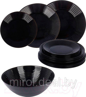 Набор тарелок Luminarc Harena black N1109 - фото 1 - id-p212967220