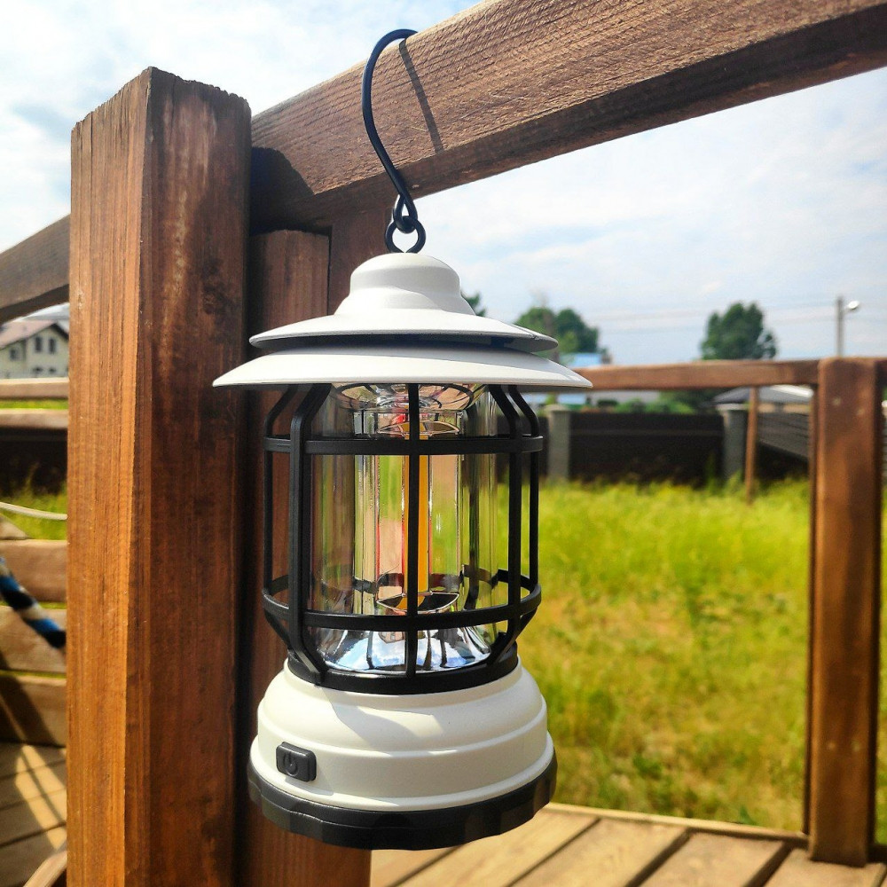 Многофункциональный подвесной походный фонарь в стиле ретро Camping Lamp Черный - фото 8 - id-p208779655