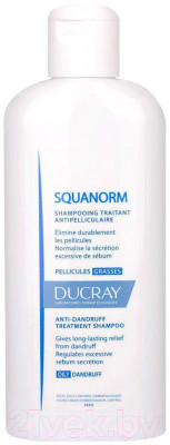 Шампунь для волос Ducray Скванорм против жирной перхоти с длительным эффектом - фото 1 - id-p212968064