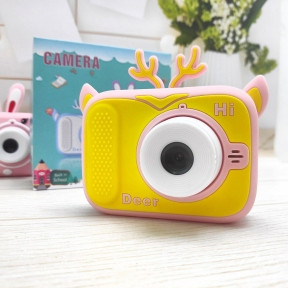 Детский цифровой мини фотоаппарат Childrens fun Camera (экран 2 дюйма, фото, видео, 5 встроенных игр) Розовый - фото 1 - id-p207135026