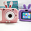Детский цифровой мини фотоаппарат Childrens fun Camera (экран 2 дюйма, фото, видео, 5 встроенных игр) Розовый, фото 3