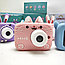 Детский цифровой мини фотоаппарат Childrens fun Camera (экран 2 дюйма, фото, видео, 5 встроенных игр) Розовый, фото 5