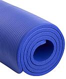 Коврик гимнастический для йоги STARFIT 183х58х1,2 см, темно-синий, NBR , FM-301-12-DBL, фото 3