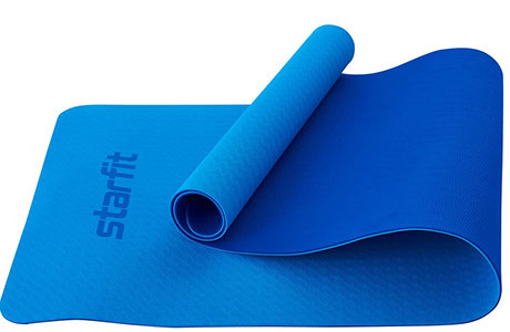 Коврик гимнастический для йоги STARFIT TPE 173х61х0,6 см, синий/темно-синий , FM-201-06-BLDBL - фото 1 - id-p212979316