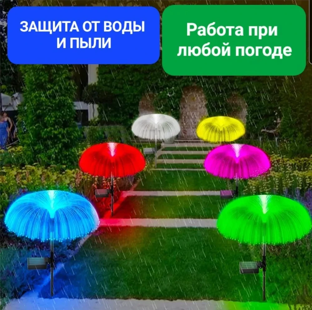 Садовый светильник на солнечной батарее Медуза (2 шт в комплекте) - фото 3 - id-p212979498