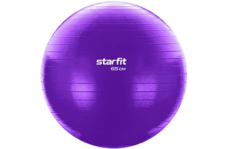 Мяч гимнастический STARFIT, фиолетовый, антивзрыв, 65 см - фото 1 - id-p212979561