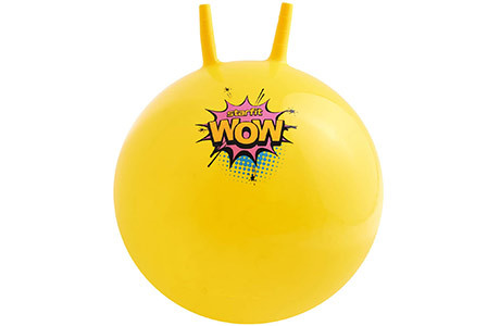 Мяч гимнастический с рожками STARFIT 55 см, 650 гр, антивзрыв, желтый , GB-411-Y - фото 1 - id-p212979691