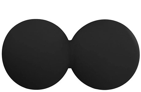 Мяч массажный двойной для йоги INDIGO, черный, 12,6х6,3 см , IN193-BK - фото 1 - id-p212979852