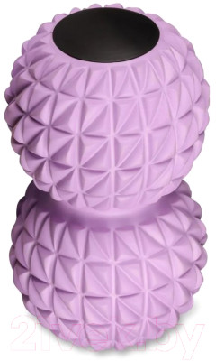 Мяч массажный двойной для йоги INDIGO, сиреневый, 18х10 см , IN269-SR - фото 1 - id-p212979873