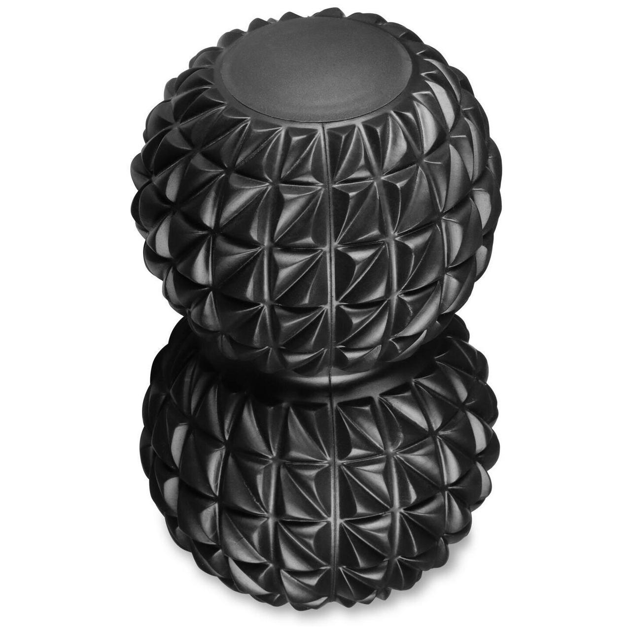 Мяч массажный двойной для йоги INDIGO, черный, 18х10 см , IN269-BK - фото 1 - id-p212979920