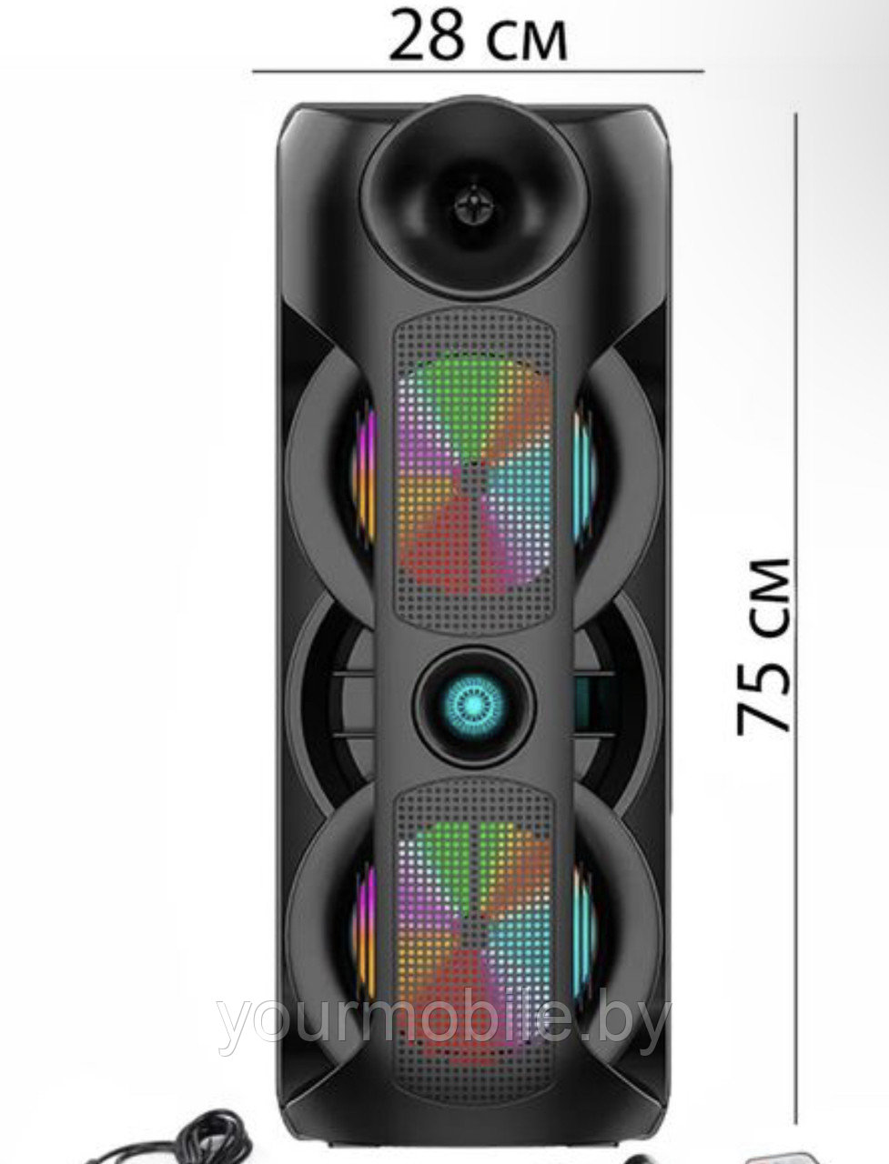 Портативная колонка BT Speaker ZQS-8202A, с микрофоном, с пультом ДУ 40 Ватт - фото 2 - id-p212982563