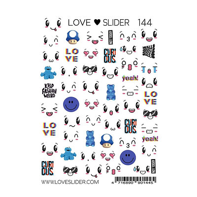 Слайдер Crazy Shine Nails mini LOVE SLIDER 144 (7x10)