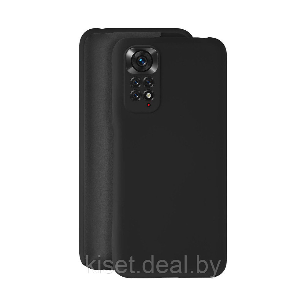 Soft-touch бампер KST Silicone Cover для Xiaomi Redmi Note 11 4G / Note 11S черный с закрытым низом - фото 2 - id-p212987703