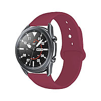 Силиконовый ремешок KST Sport 22mm марсала для Samsung Galaxy Watch 3 45mm / Active 2 44mm / Huawei Watch GT2