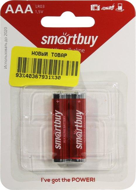 Батарея питания Smartbuy SBBA-3A02B Size"AAA" 1.5V щелочной (alkaline) уп. 2 шт - фото 1 - id-p212712874