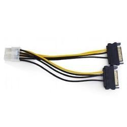 Cablexpert Разветвитель питания 2xSATA- PCI-Express 8pin, для подключения в/к PCI-Е (8pin) к б/п ATX - фото 1 - id-p212717100