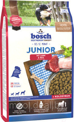 Сухой корм для собак Bosch Petfood Junior Lamb&Rice - фото 1 - id-p213021854
