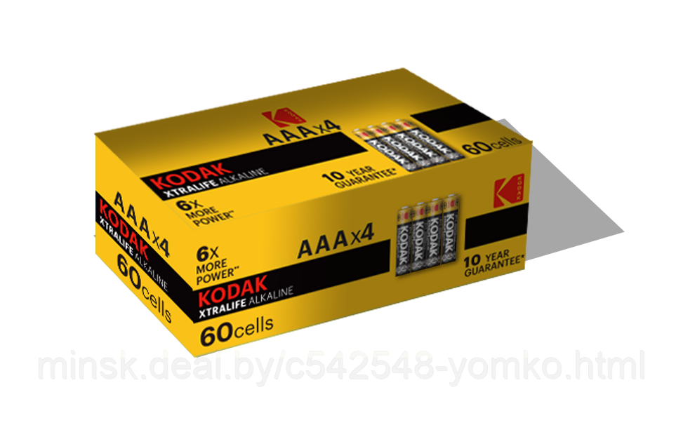 KODAK XTRALIFE ALKALINE AAA LR03 60S - фото 1 - id-p213061207