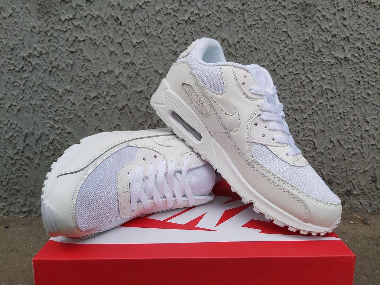 Nike Air Max 90 Leather White - фото 6 - id-p106147741