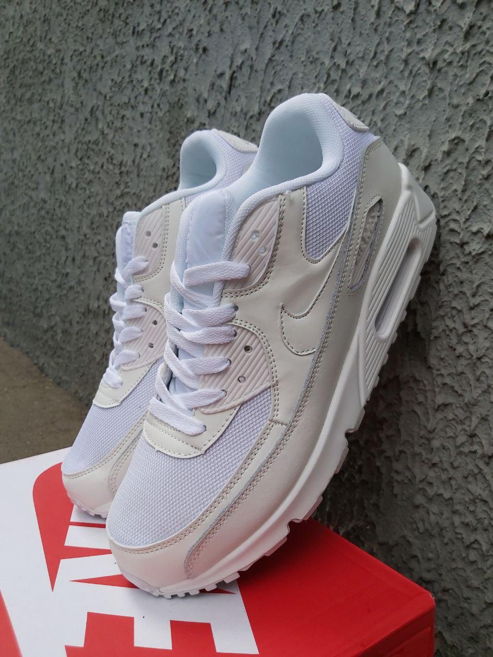 Nike Air Max 90 Leather White - фото 7 - id-p106147741