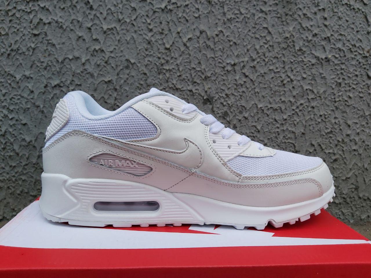 Nike Air Max 90 Leather White - фото 2 - id-p106147741