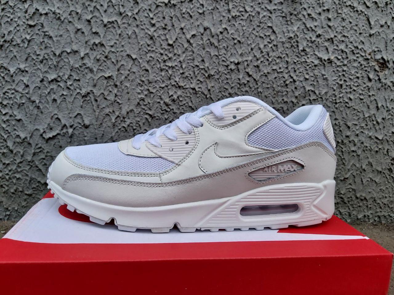 Nike Air Max 90 Leather White - фото 3 - id-p106147741