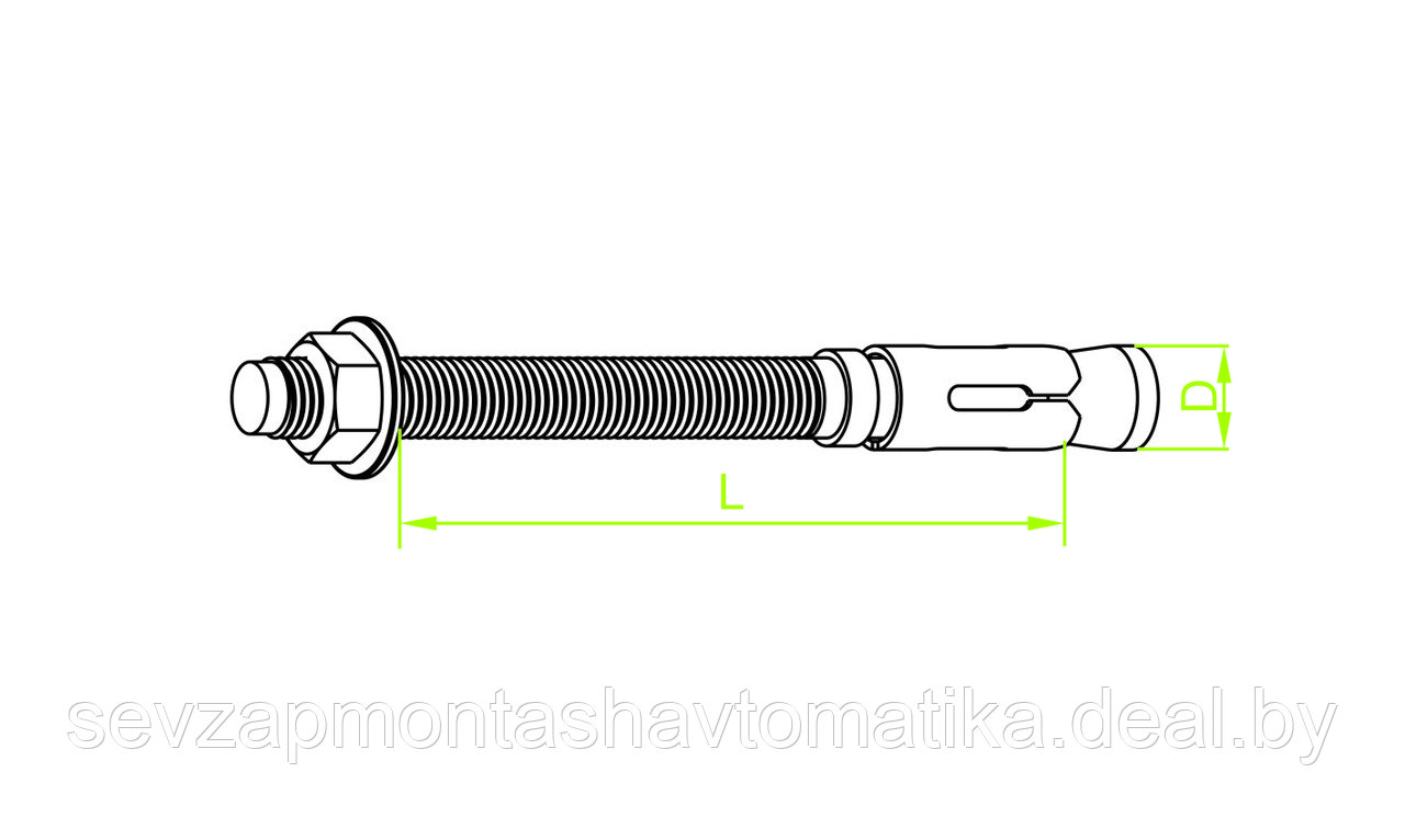 Винт распорный кольцевой PSRM 12x90 (BAKS) - фото 2 - id-p213071121