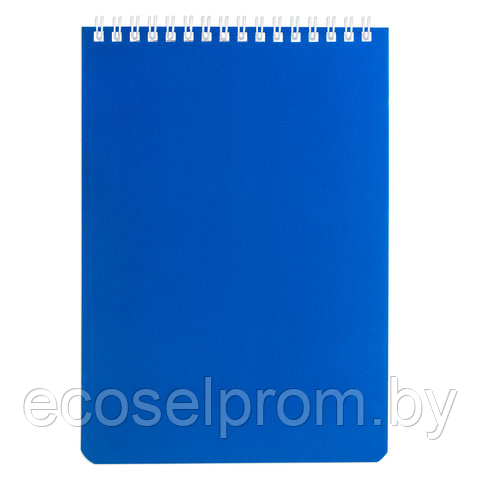 Блокнот А5 146х205 мм, 60 л., гребень, перфорация на отрыв, лакированный, BRAUBERG, Синий, 111274