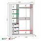 Шкаф-купе СЕНАТОР ШК11 Классика 2 зеркала выбор цвета, фото 2