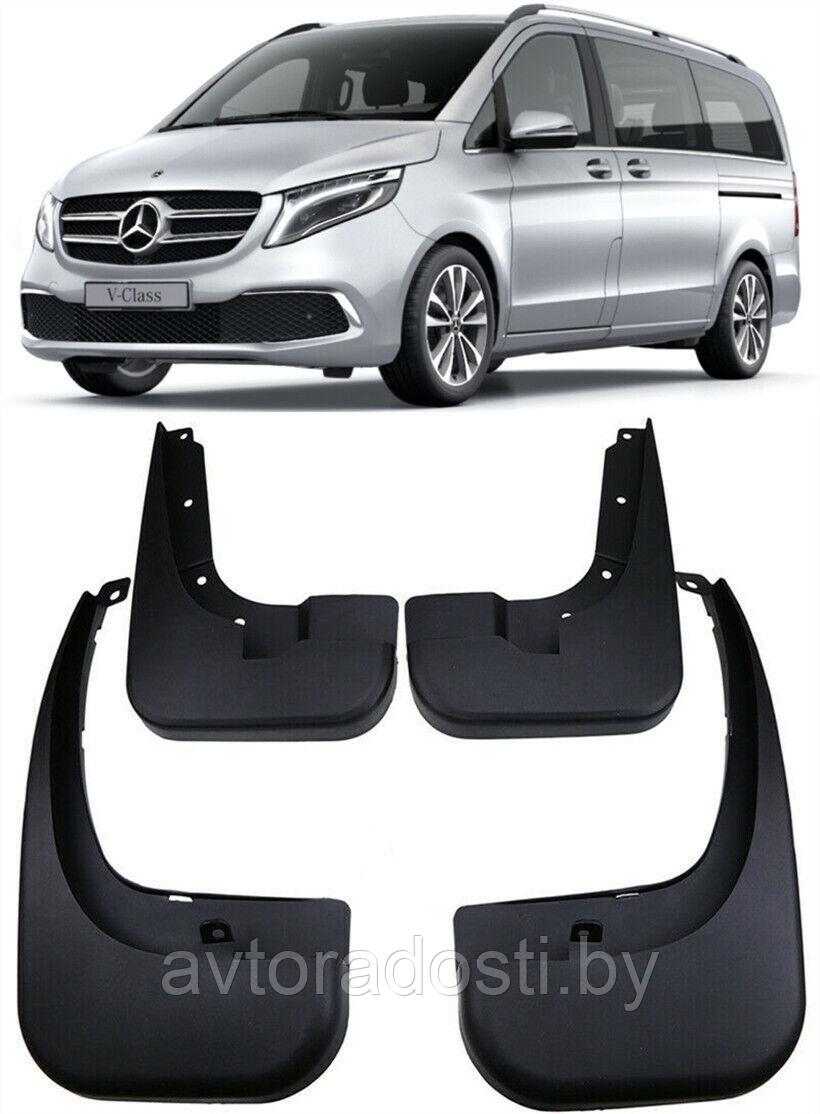 Брызговики для Mercedes-Benz Viano W447 (2014-2019) (w/o side skirt) - фото 1 - id-p179667935