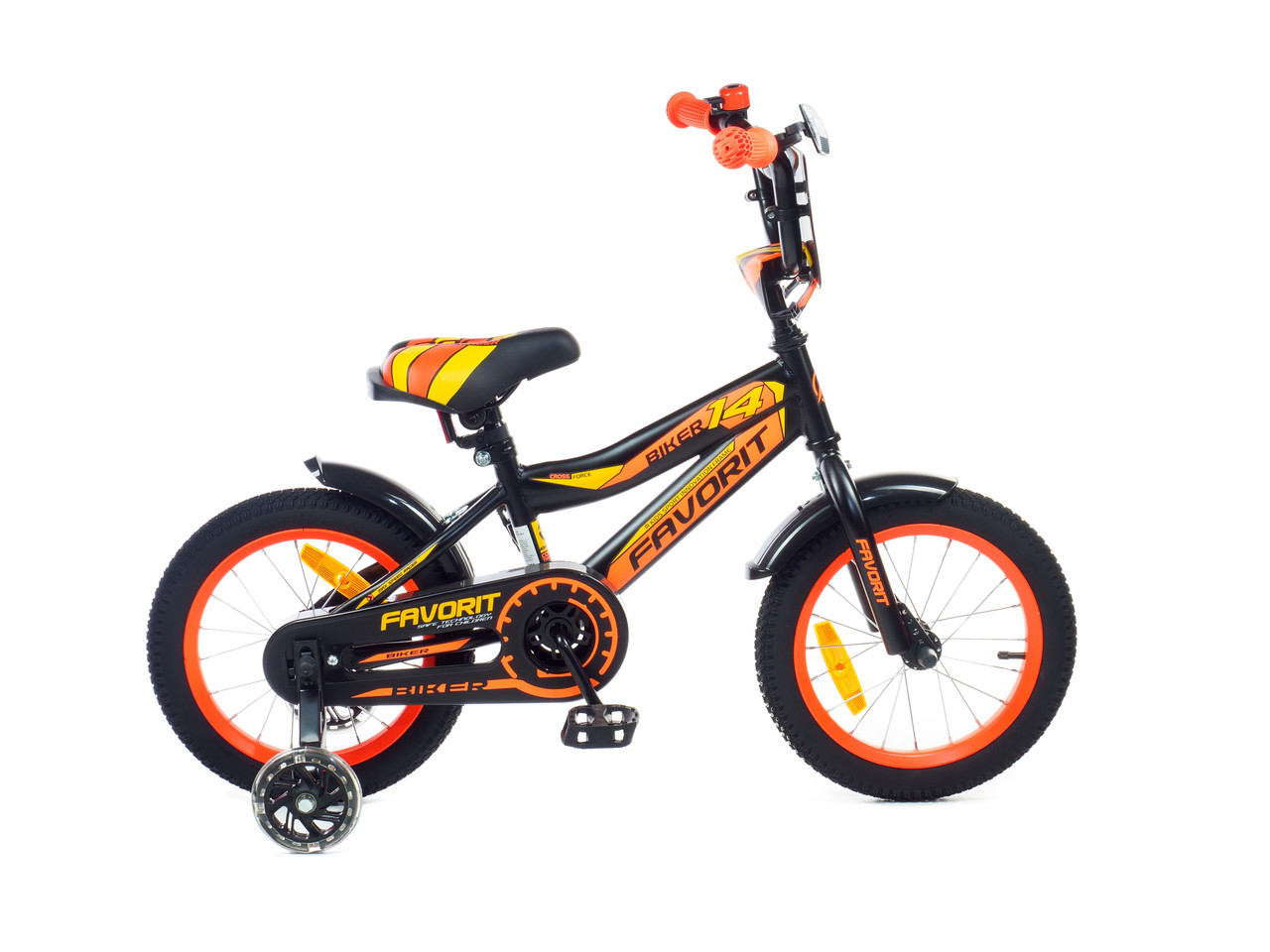 Детский велосипед Favorit Biker 14 оранжевый - фото 1 - id-p213073507