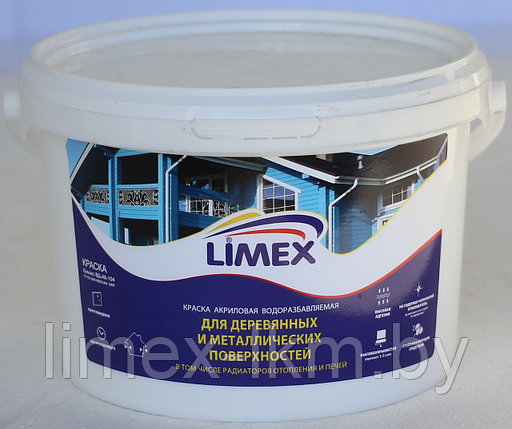 Краска «Лимэкс ВД-АК-104» для деревянных, металлических поверхностей и радиаторов отопления, а также по, фото 2