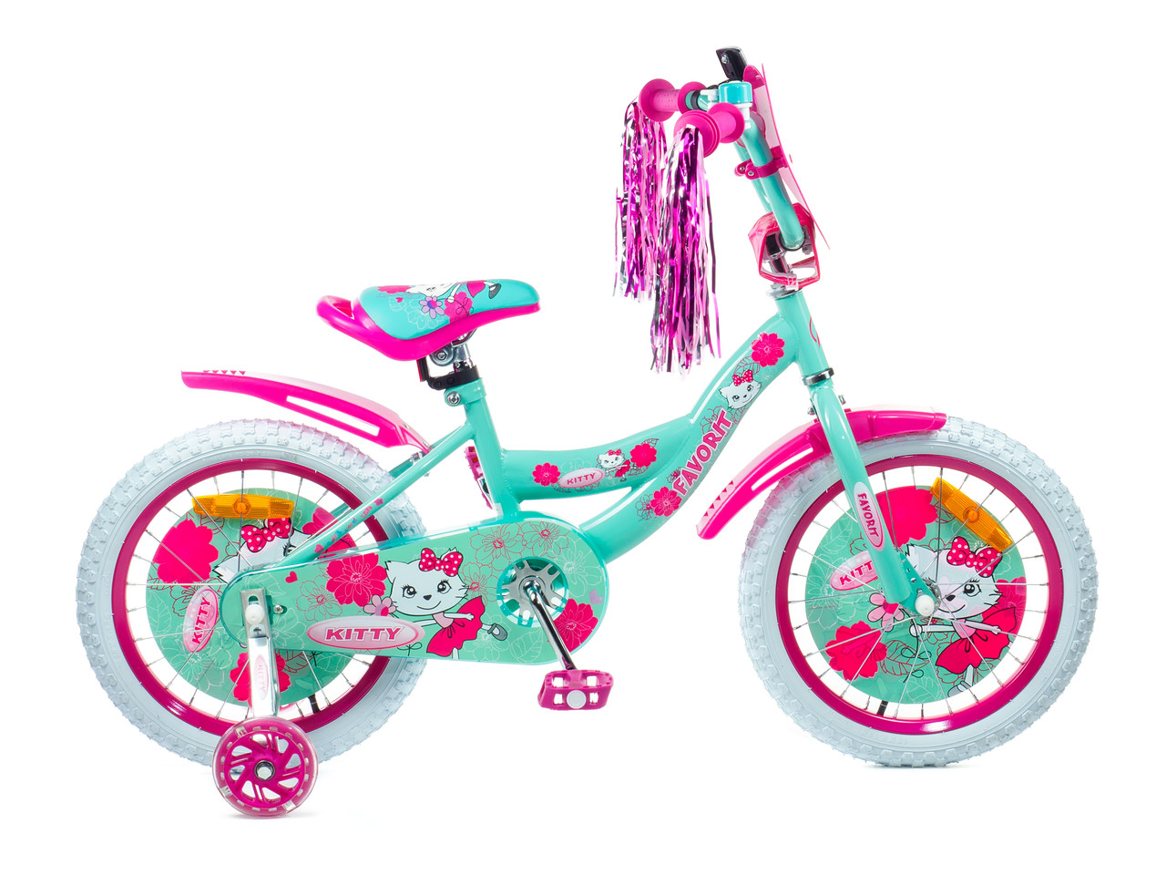 Велосипед детский Детский велосипед Favorit Kitty 18 бирюзовый - фото 1 - id-p213075124