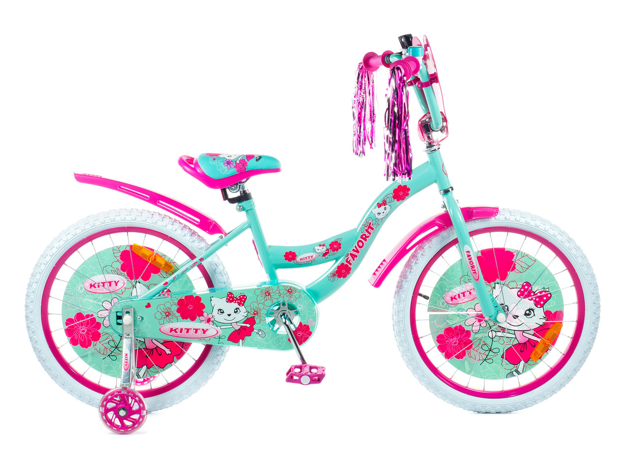 Велосипед детский Детский велосипед Favorit Kitty 20 бирюзовый - фото 1 - id-p213075417