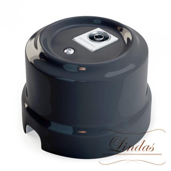 Розетка TV Lindas, цвет графит