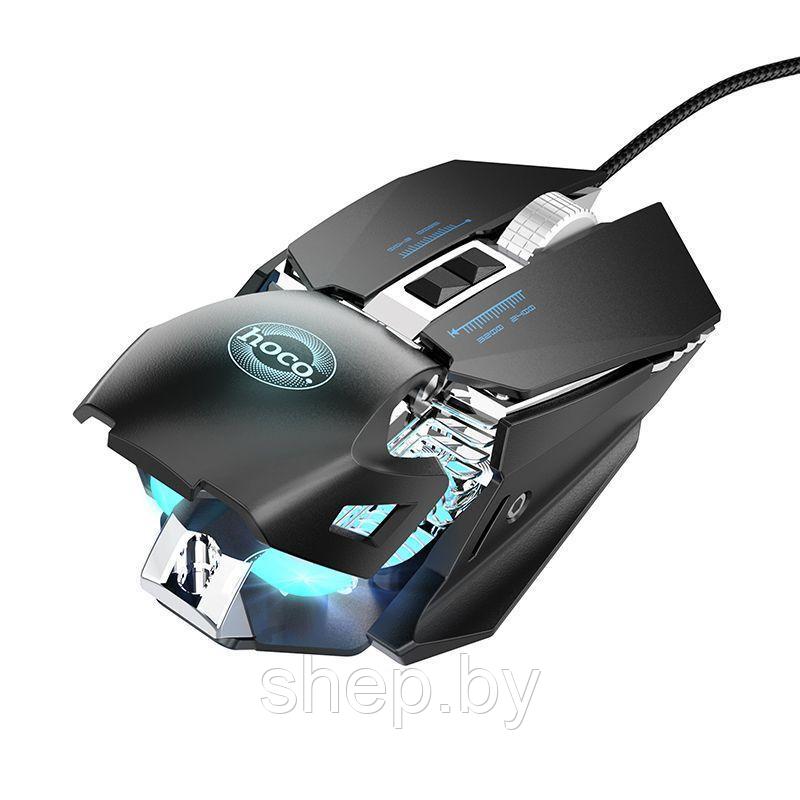 Стильная игровая проводная мышь Hoco DI21 , подсветка 6 цветов, 7 клавиш - фото 2 - id-p213077271