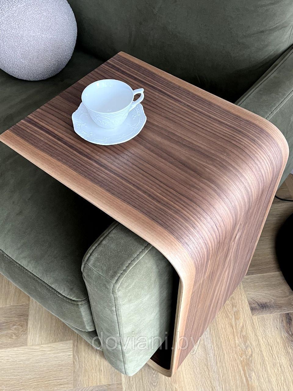 Приставной (придиванный) столик из шпона американского ореха - фото 2 - id-p209272199
