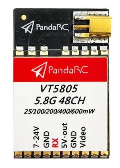 Видеопередатчик PandaRC VT5805 5,8Ghz 48CH 25/100/200/400/600mW (MMCX) - фото 1 - id-p213084904