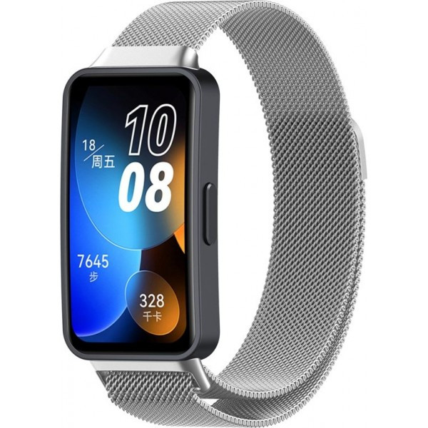 Браслет Rumi Milanese loop для Huawei Band 8, Band 9 Серебристый - фото 4 - id-p212948588