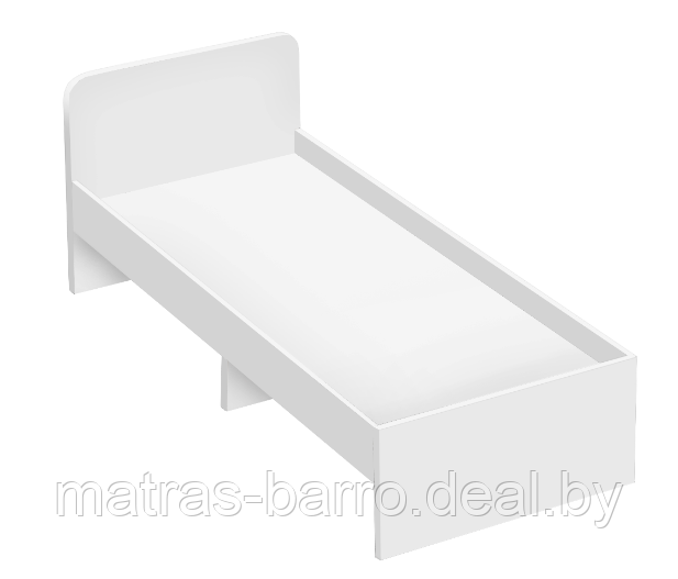 Кровать односпальная СН-120.02-900 белая - фото 3 - id-p170560857