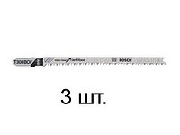 Пилка лобз. по дереву T308BOF (3 шт.) BOSCH (пропил криволинейный, тонкий, для точного реза, в т.ч. в твердой