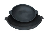Сковорода-жаровня чугунная ф 27,5х5,6 см, Легмаш ( используется как отдельно, так и как крышка для казана 4л)