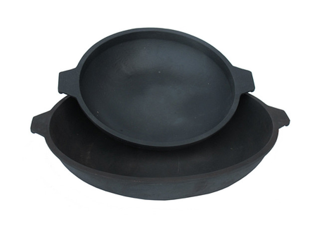 Сковорода-жаровня чугунная ф 27,5х5,6 см, Легмаш ( используется как отдельно, так и как крышка для казана 4л) - фото 1 - id-p213115616